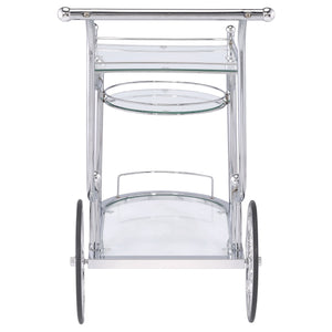 Bar Cart - Sarandon 3-tier Serving Cart Chrome and Clear