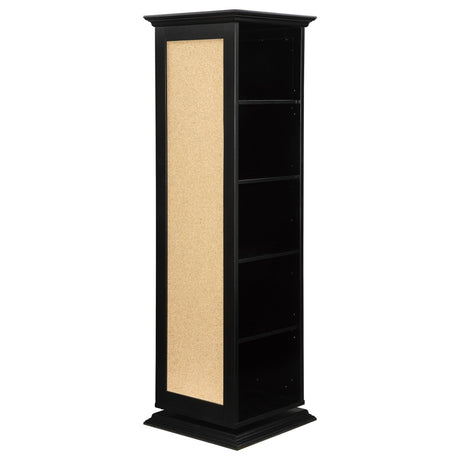Accent Cabinet - Robinsons Swivel Accent Cabinet with Cork Board Black