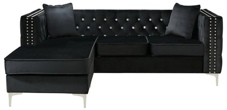 Paige G828B-SC Sofa Chaise , BLACK - sold by Home Elegance USA