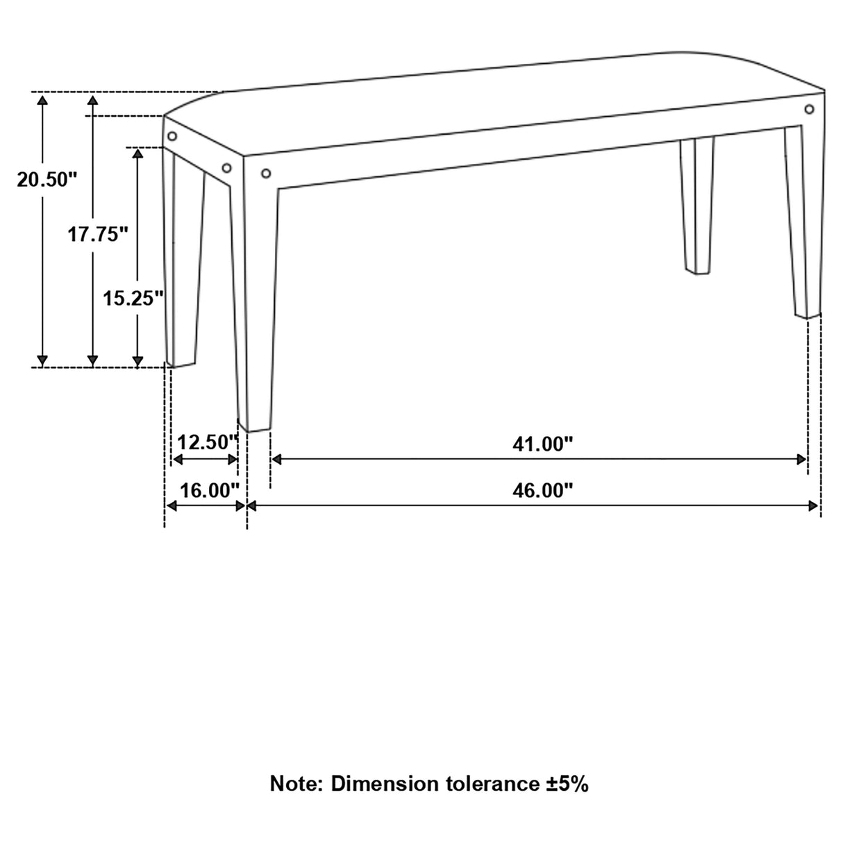 Bench - Lamont Rectangular Upholstered Bench Natural and Navy