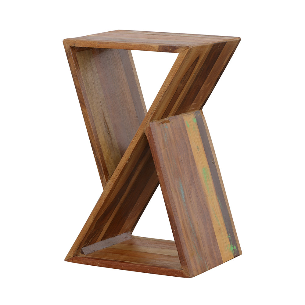 Side Table - Lily Geometric Accent Table Natural