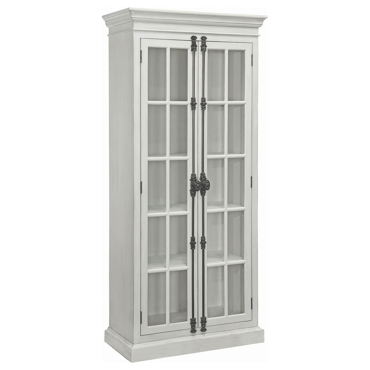 Curio Cabinet - Toni 2-door Tall Cabinet Antique White