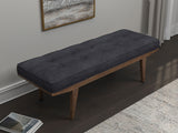 Bench - Wilson Upholstered Tufted Bench Taupe and Natural
