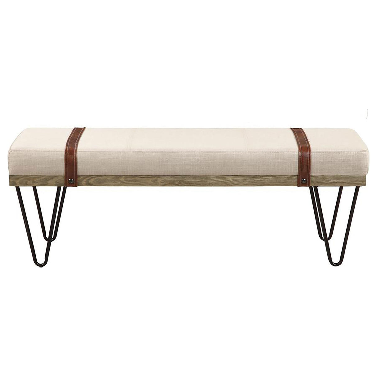 Austin Upholstered Bench Beige and Black | Coaster - 910258 - Home Elegance USA - 3