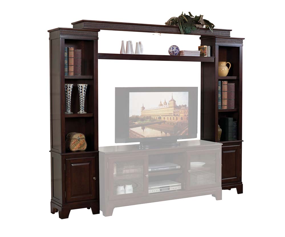 Acme - Halden Entertainment Center 91090_KIT Merlot Finish