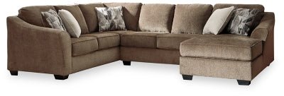 Ashley Teak Graftin 91102S2 3 - Piece Sectional with Chaise - Chenille - 91102S2 - Home Elegance USA - 1