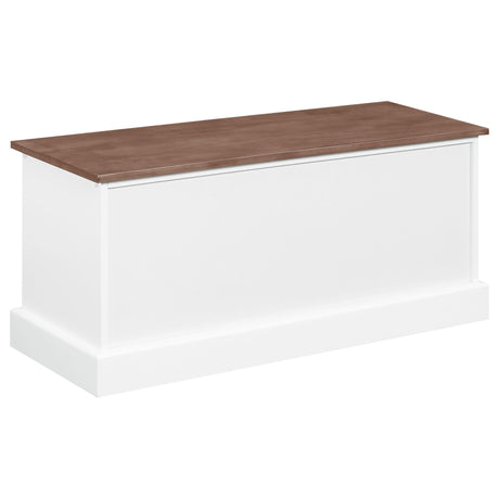 Alma 3 - drawer Storage Bench Weathered Brown and White | Coaster - 911196 - Home Elegance USA - 6