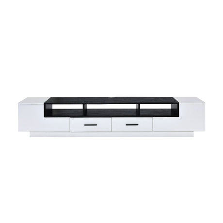 Armour Tv Stand 91275 White & Black Finish | Acme - 91275 - Home Elegance USA - 2