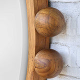 Cyra Wood Beaded Round Mirror - Bronze by Uttermost - View 6