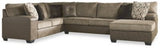 Ashley Chocolate Abalone 91302S2 3 - Piece Sectional with Chaise - Faux Leather - 91302S2 - Home Elegance USA - 1