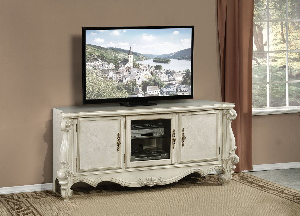 Acme - Versailles Tv Stand 91324 Bone White Finish