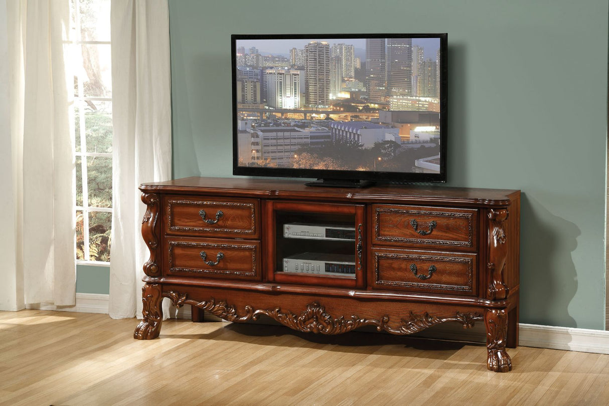 Acme - Dresden Tv Stand 91338 Cherry Oak Finish