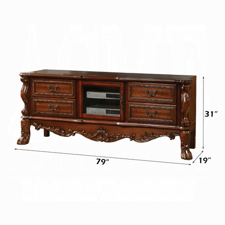 Dresden Tv Stand 91338 Cherry Oak Finish | Acme