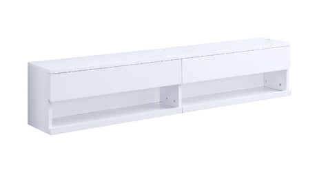 Acme - Ximena Floating Tv Stand 91345 LED & White Finish