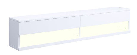 Acme - Ximena Floating Tv Stand 91345 LED & White Finish