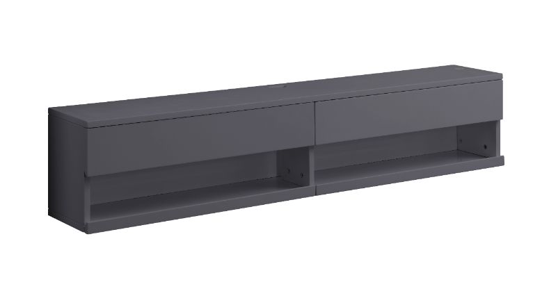 Acme - Ximena Floating Tv Stand 91347 LED & Gray Finish