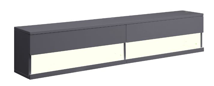 Acme - Ximena Floating Tv Stand 91347 LED & Gray Finish