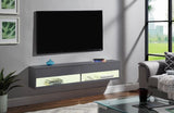 Acme - Ximena Floating Tv Stand 91347 LED & Gray Finish