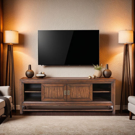 74' TV Stand Console, For TVs up to 85 inches, No Assembly Required, Two-Tone Finish - sold by Home Elegance USA