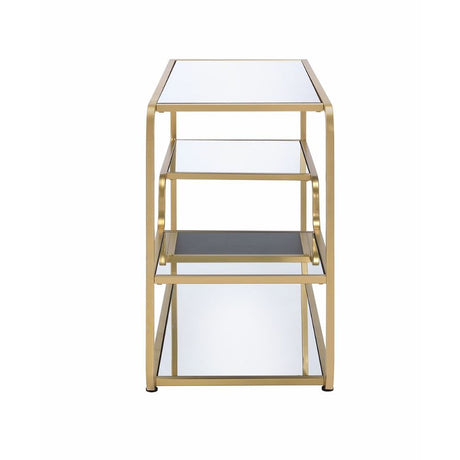 Acme - Astrid Tv Stand 91395 Mirroed & Gold Finish