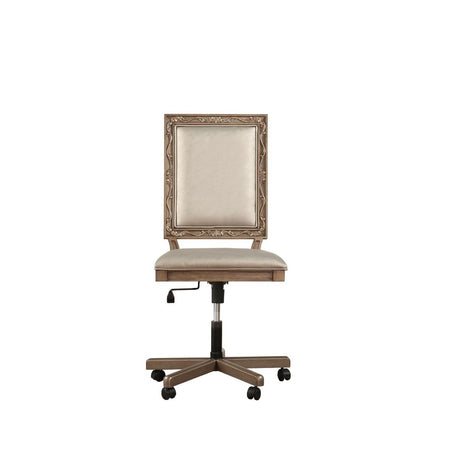 Acme - Orianne Executive Office Chair 91437 Champagne Synthetic Leather & Antique Gold Finish