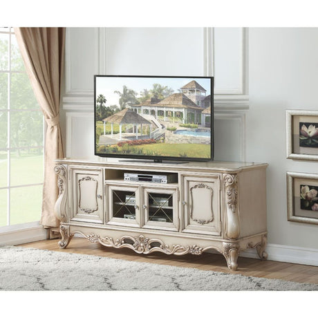 Acme - Gorsedd Tv Stand 91443 Golden Ivory Finish