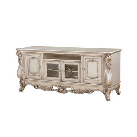 Acme - Gorsedd Tv Stand 91443 Golden Ivory Finish