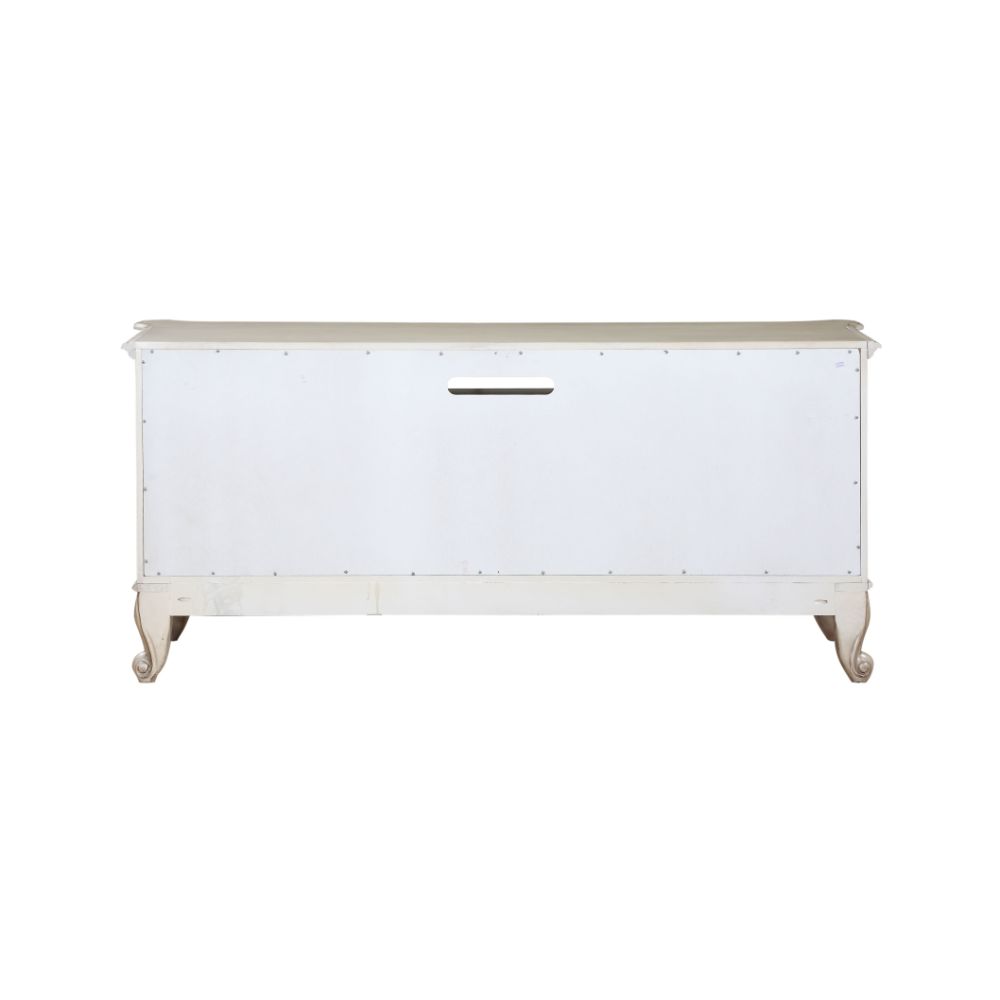 Acme - Gorsedd Tv Stand 91443 Golden Ivory Finish