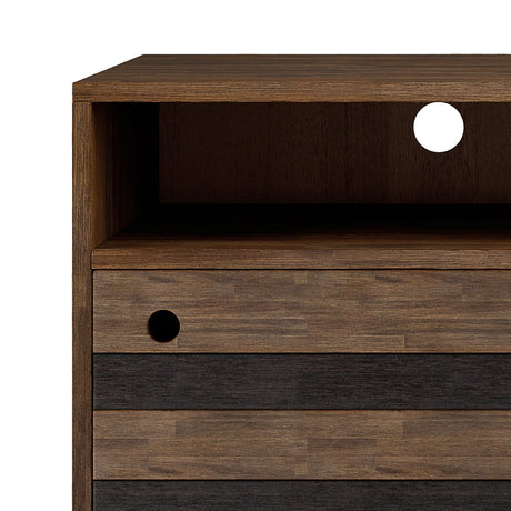 Clarkson - TV Stand - Rustic Natural Aged Brown - sold by Home Elegance USA