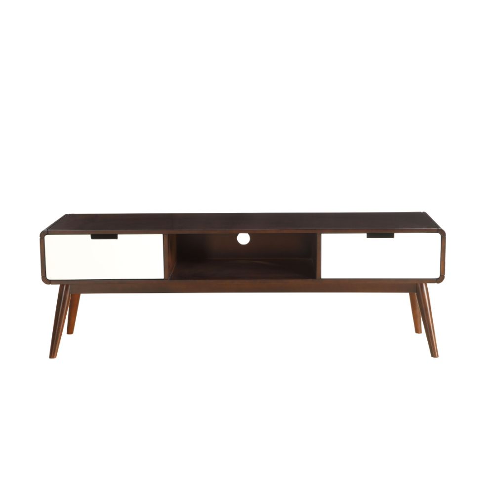 Acme - Christa Tv Stand 91510 Espresso & White Finish