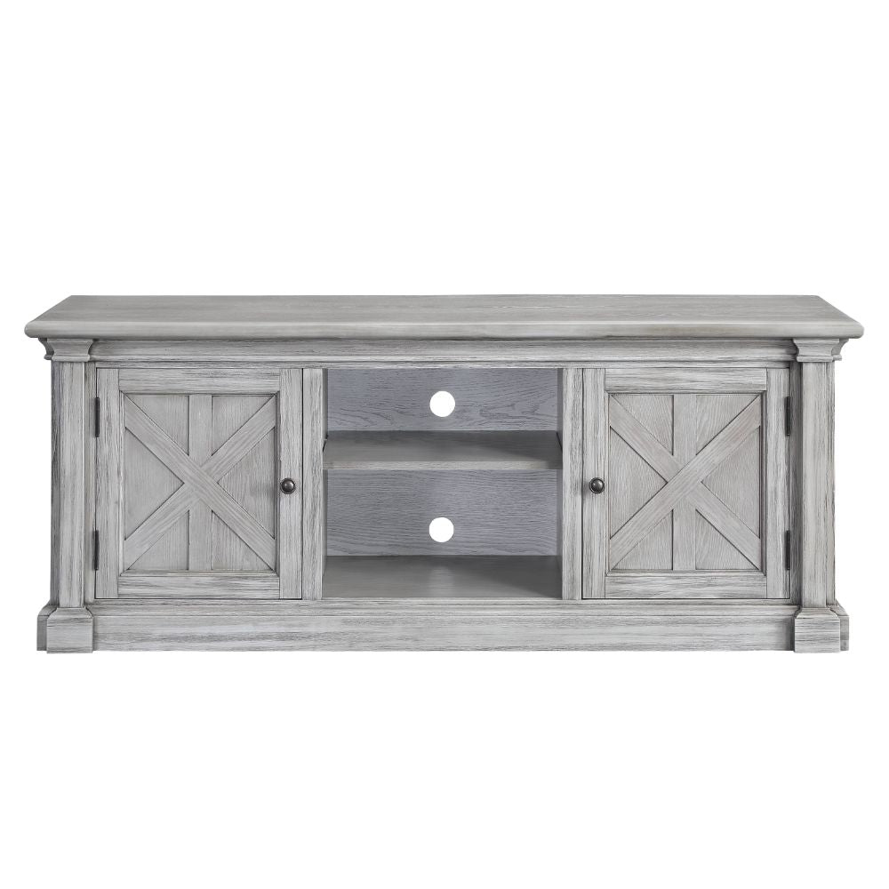 Acme - Lucinda Tv Stand 91612 Gray Oak Finish