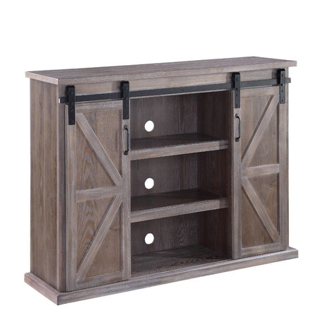 Acme - Orabella Tv Stand 91614 Rustic Natural Finish