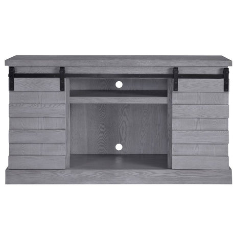 Amrita Tv Stand W/Fireplace 91616 Gray Oak Finish | Acme - 91616 - Home Elegance USA - 4