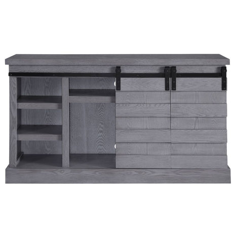 Amrita Tv Stand W/Fireplace 91616 Gray Oak Finish | Acme - 91616 - Home Elegance USA - 5