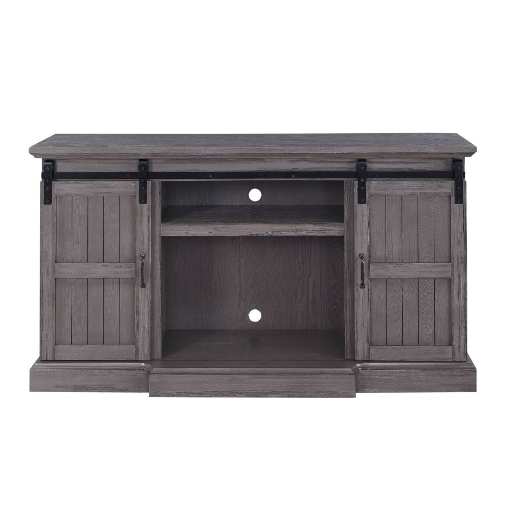 Admon Tv Stand W/Fireplace 91618 Gray Oak Finish | Acme - 91618 - Home Elegance USA - 4