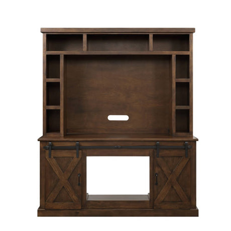 Acme - Aksel Entertainment Center (Include 91617Fir) 91628 Walnut Finish