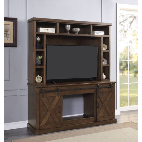 Aksel Entertainment Center (Include 91617Fir) 91628 Walnut Finish | Acme - 91628 - Home Elegance USA - 4