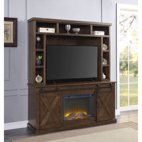 Aksel Entertainment Center (Include 91617Fir) 91628 Walnut Finish | Acme - 91628 - Home Elegance USA - 5