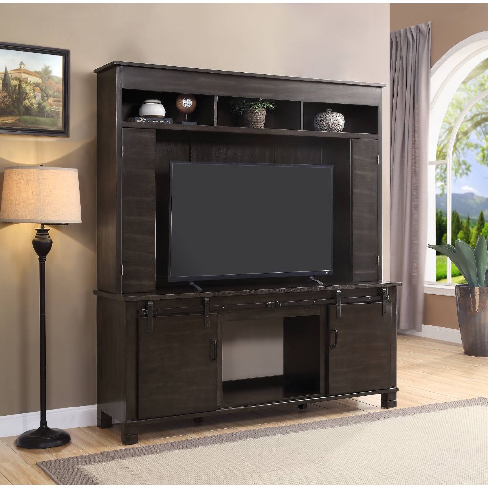 Acme - Apison Entertainment Center (Include 91617Fir) 91630 Espresso Finish