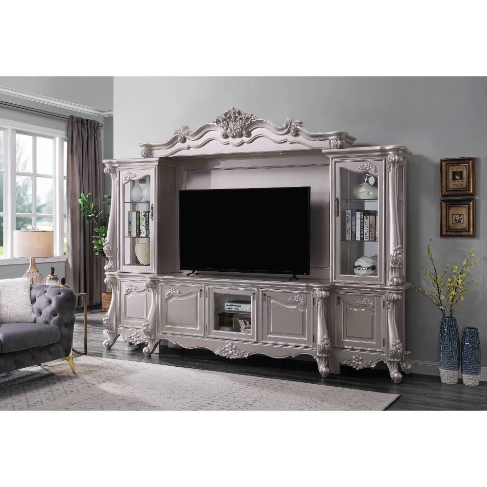 Acme - Bently Entertainment Center 91660 Champagne Finish