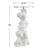 Remnant White Stone Drink Table by Uttermost - View 5