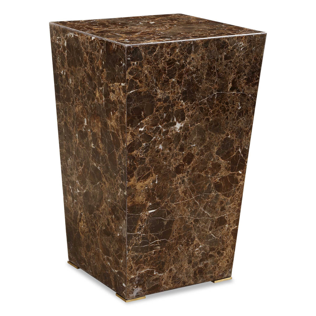 Poe Marble Accent Table - Dark Brown by Uttermost - View 1
