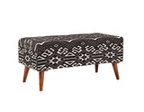 Cababi Upholstered Storage Bench Black and White | Coaster | Home Elegance USA