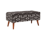 Storage Bench - Cababi Upholstered Storage Bench Black and White