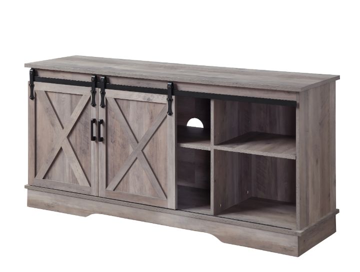 Bennet Tv Stand 91855 Gray Finish | Acme - 91855 - Home Elegance USA - 2