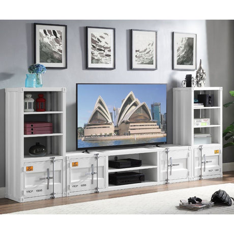 Acme - Cargo Tv Stand 91880 White Finish