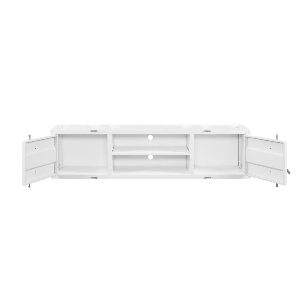 Acme - Cargo Tv Stand 91880 White Finish