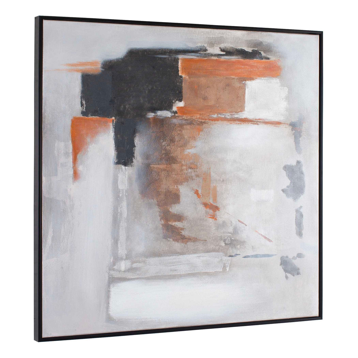 Heat Of The Moment Abstract Art - Gray / Orange by Uttermost - View 4