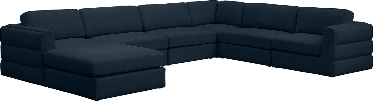 Beckham - Modular Sectional 7 Piece - Navy | Home Elegance USA