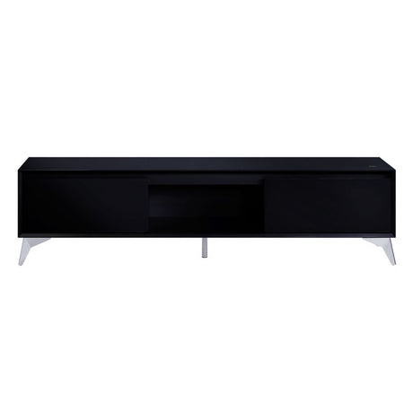 Acme - Raceloma Tv Stand 91994 LED, Black & Chrome Finish